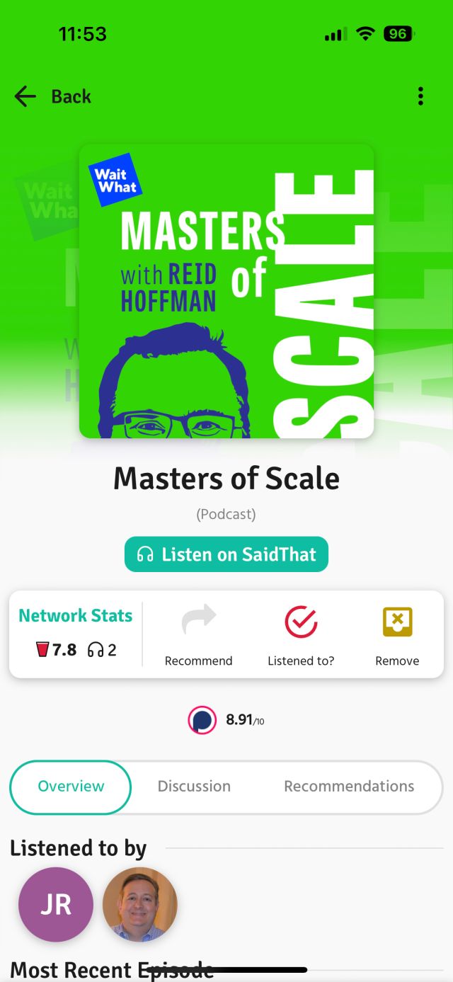 Podcast Series Detail Page